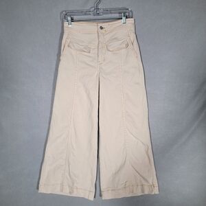 Pilcro Anthropologie Womens High Rise Crop Wide Leg Utility Jeans Size 27